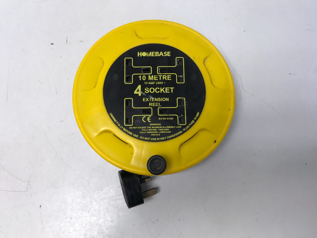 Homebase 4 Gang 10m Extension Reel