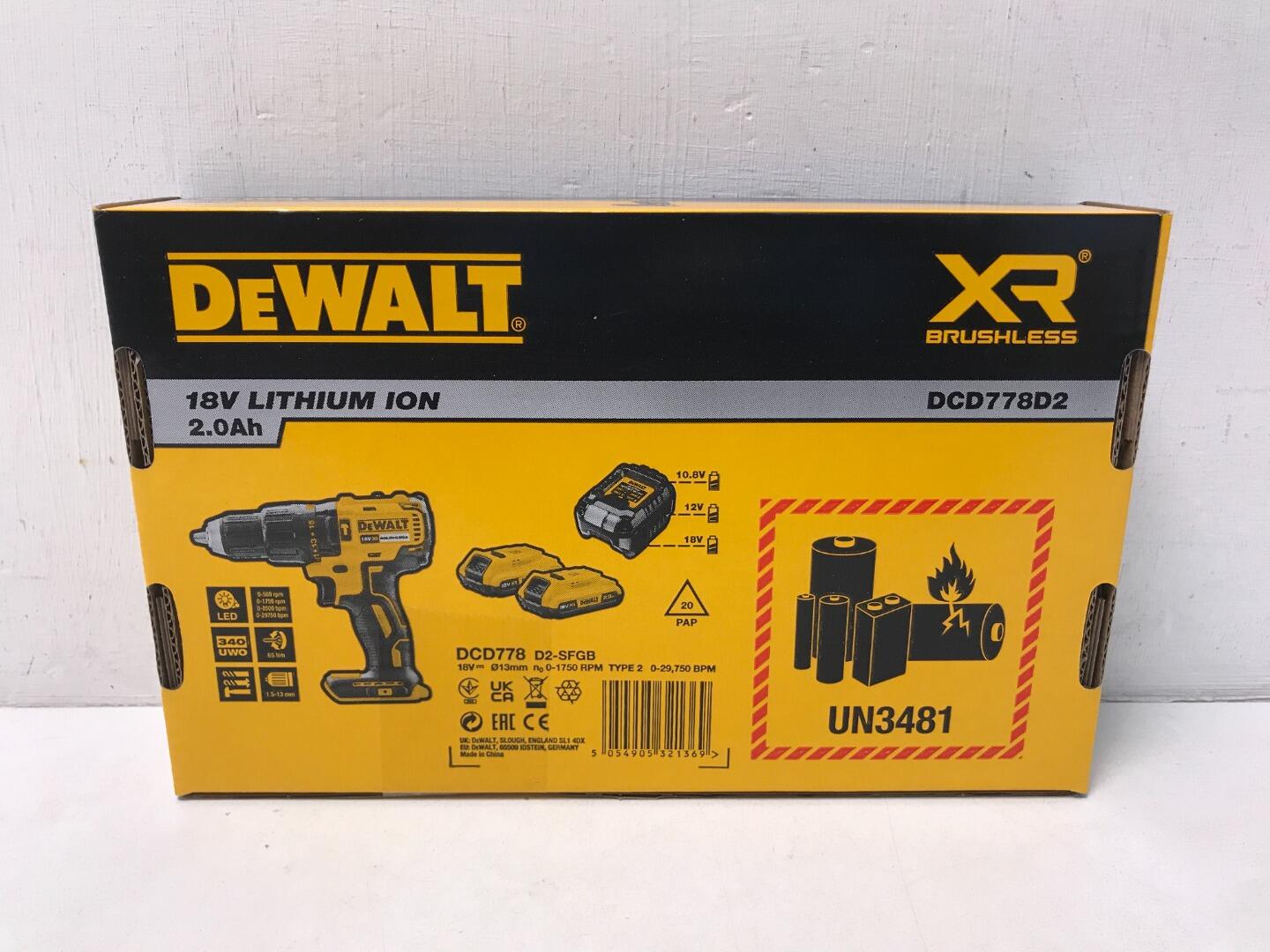 DeWalt DCD778D2 XR Brushless Cordless Hammer Drill