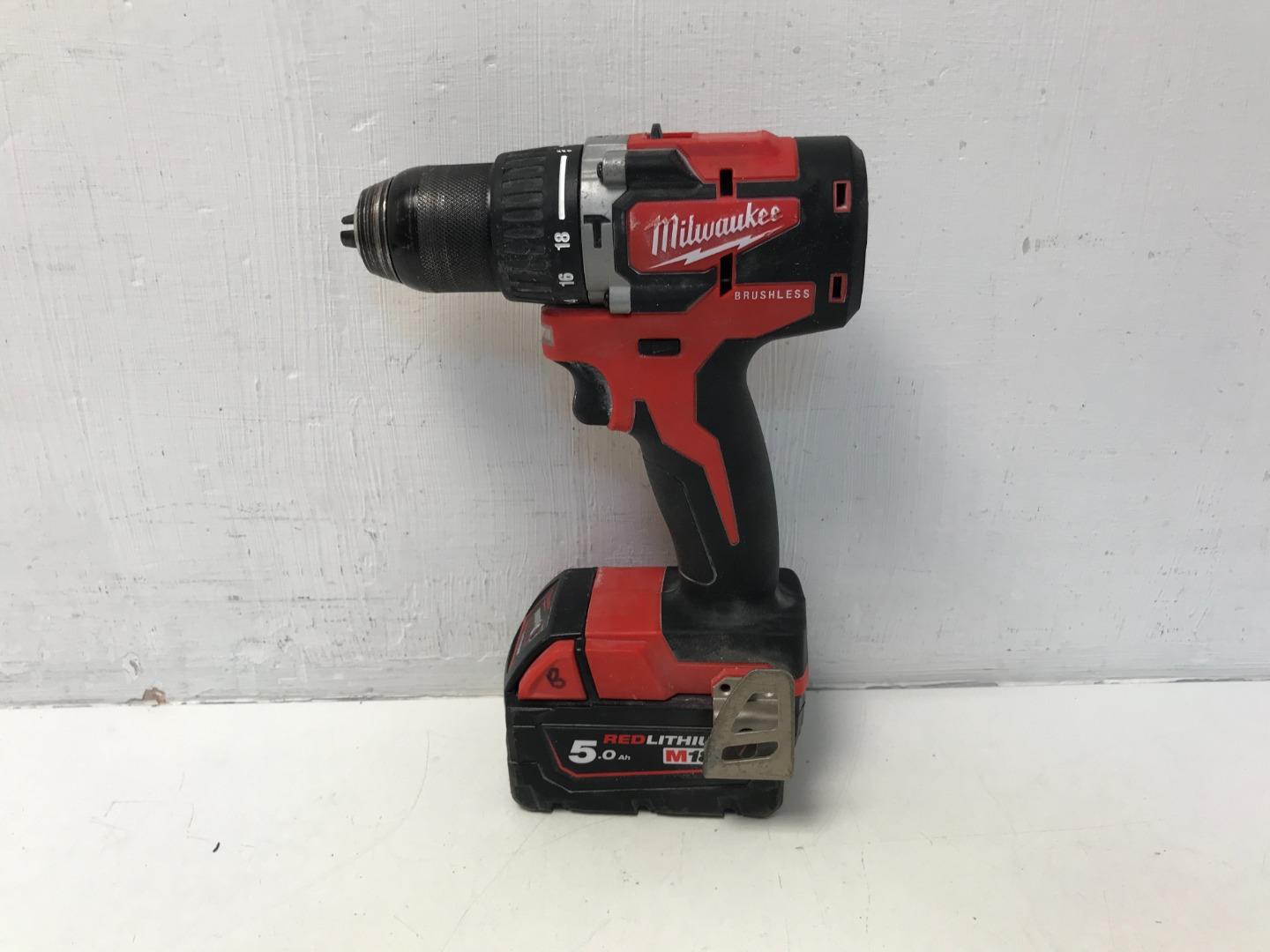 Milwaukee M18 CBLPP2A-502C Twin 18V Brushless Cordless Drill Set