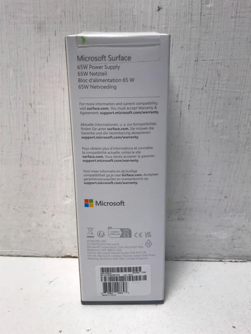 Microsoft Surface 65W Power Supply - Model 1706