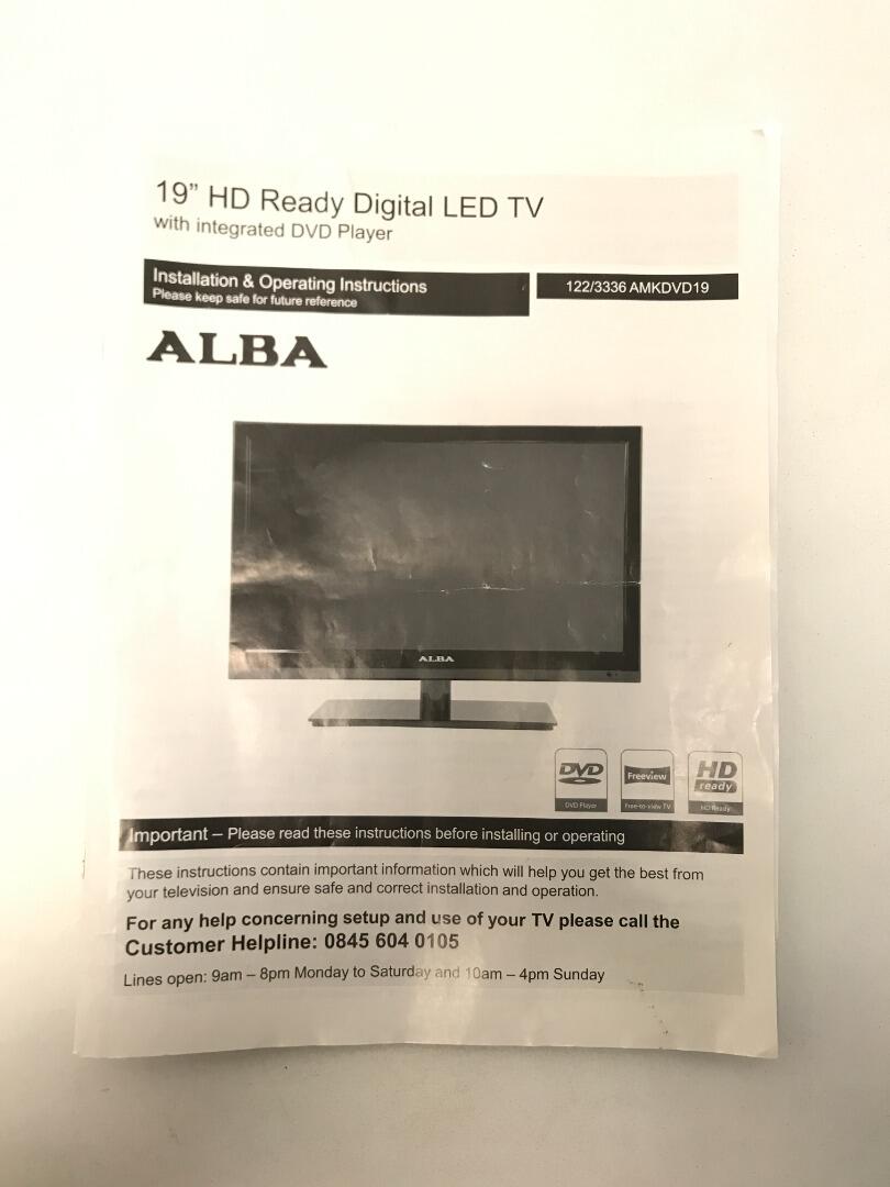 Alba AMKDVD19 19'' 12V HD Ready Digital LED TV with DVD Player