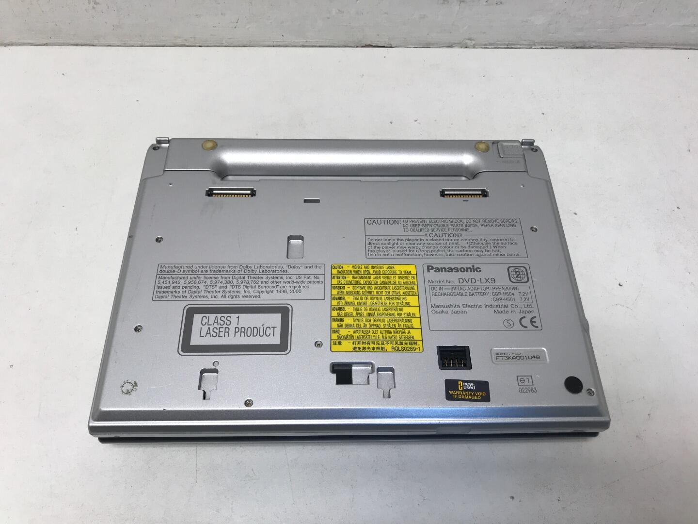Panasonic DVD-LX9 9'' Portable DVD Player - Parts or Spares