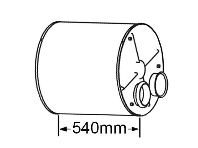 This is an image of  Silencer 1608757 1608809 1678263 1877263 530022 HGV Truck Part