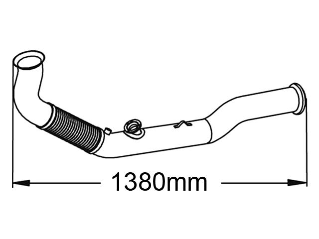 This is an image of Renault Front Pipe 7482414016 630057ALT HGV Truck Part