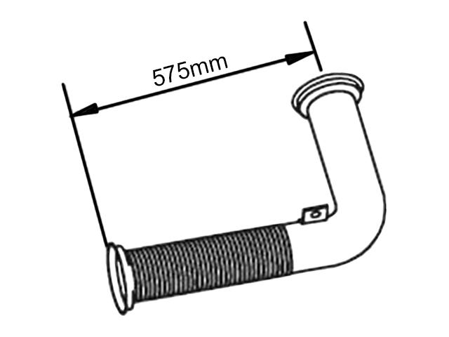 This is an image of  Exhaust Front Pipe Including Flexy 1442482 530129 HGV Truck Part