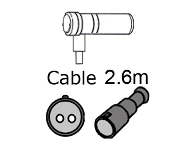 This is an image of Scania ABS Sensor Angled - 2600mm 1365526 1428447 1438888 1441274 1478402 1530692 160025OEM HGV Truck Part