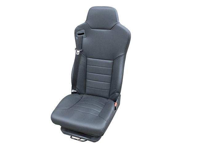 This is an image of Volvo, Scania, Renault, DAF, Iveco, Mercedes, MAN Drivers Luxury Air Seat Heated Leather, Complete With IntegraHeadrest, Seat Belt And Heater 990022ALT HGV Truck Part
