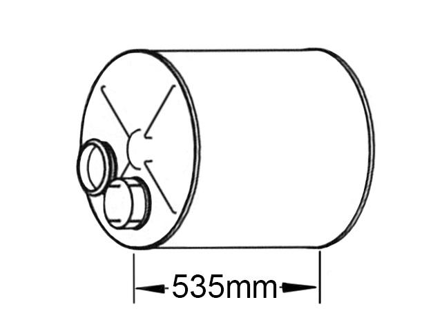 This is an image of  Silencer 1318034 530019 HGV Truck Part