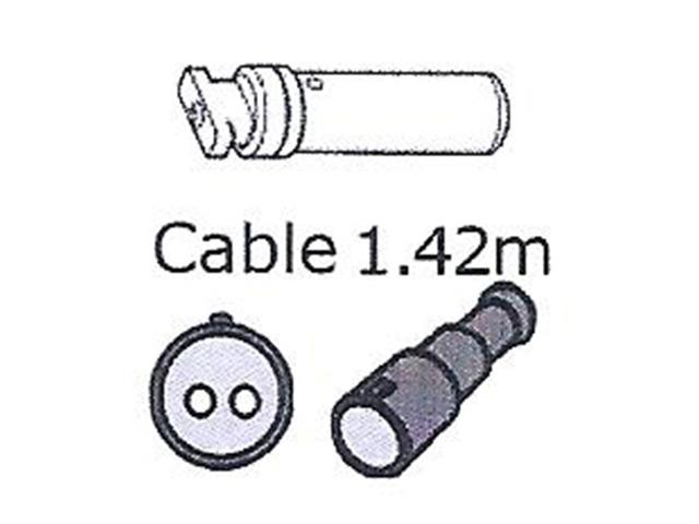 This is an image of Scania ABS Sensor, Straight Connector, 1.42m Length 1360615 1431120 1530700 1534518 1534519 1892054 106577OEM HGV Truck Part