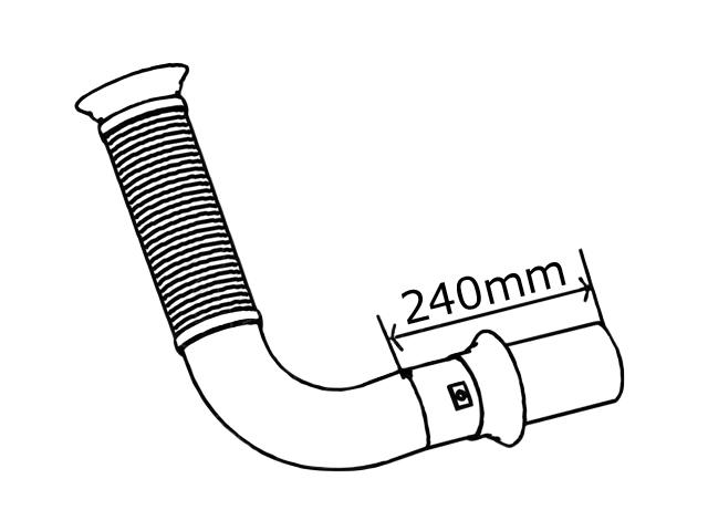 This is an image of  Exhaust Front Pipe With Flexy 1336981 530124 HGV Truck Part
