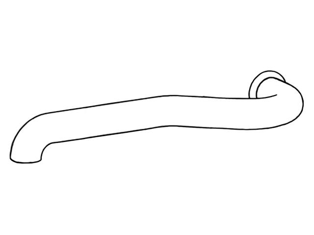 This is an image of Renault Exhaust Pipe, Rear 5010626532 7421864945 630051 HGV Truck Part
