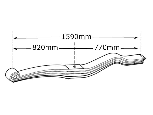 Volvo Suspension Spring Rear 4 Leaf 257877 270004