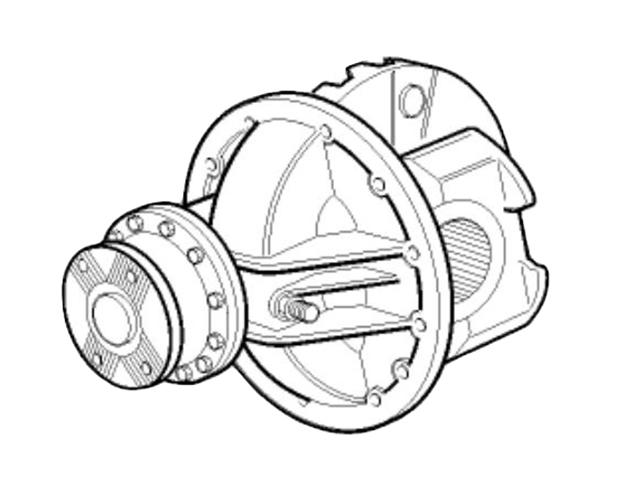 This is an image of a Used Volvo Differential HGV Truck Part RSS1344C, 2.85 Ratio 20836786 20836792 4-D/44C2.85