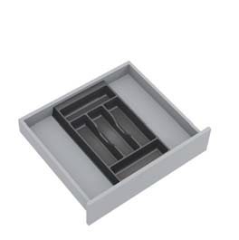 Plastic Iron Grey Cut to Size Small Cutlery Tray for 600mm drawers