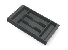 Plastic Iron Grey Cut to Size Cutlery Tray for 400mm kitchen drawers