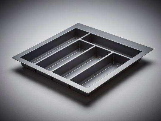 Plastic Grey Cutlery Tray for 500mm wide x 450mm deep kitchen drawers