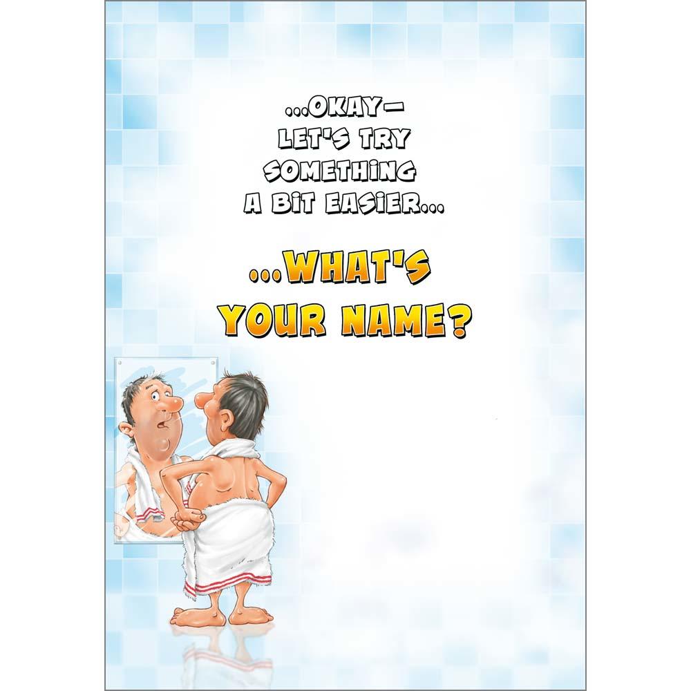 inside full colour cartoon illustration of father's day card for a bampi
