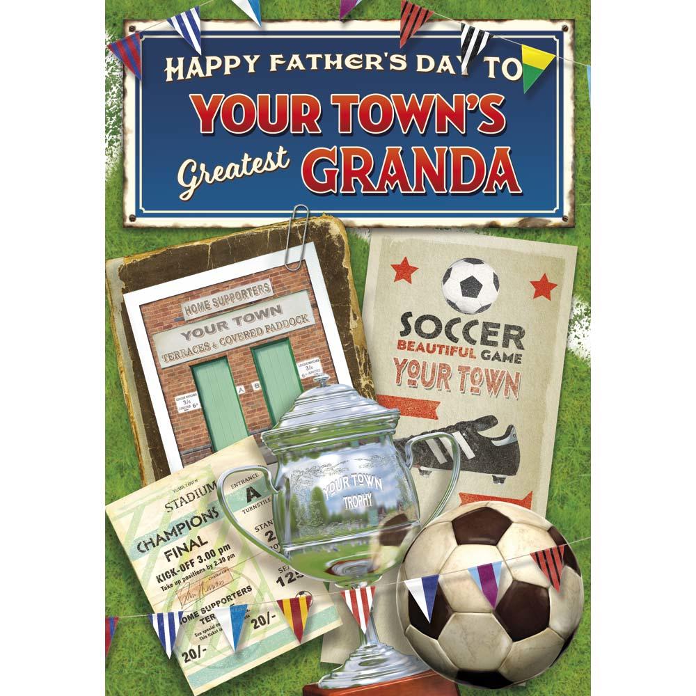 funny father's day card for a granda with a colourful cartoon illustration