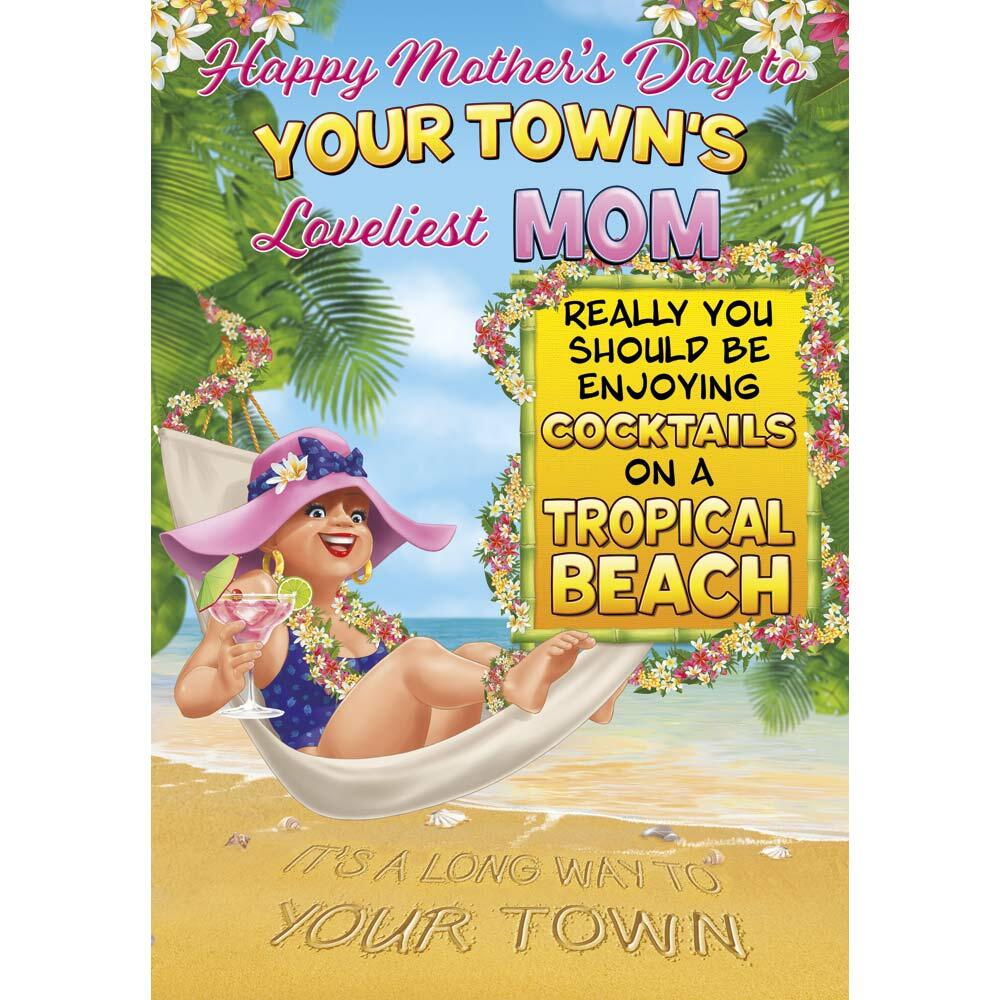 mother's day greeting card featuring humour illustration for a mom from the up your street range