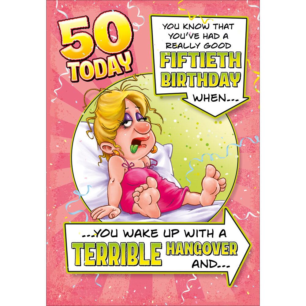 birthday greeting card featuring humour illustration for a milestone birthday from the studio range