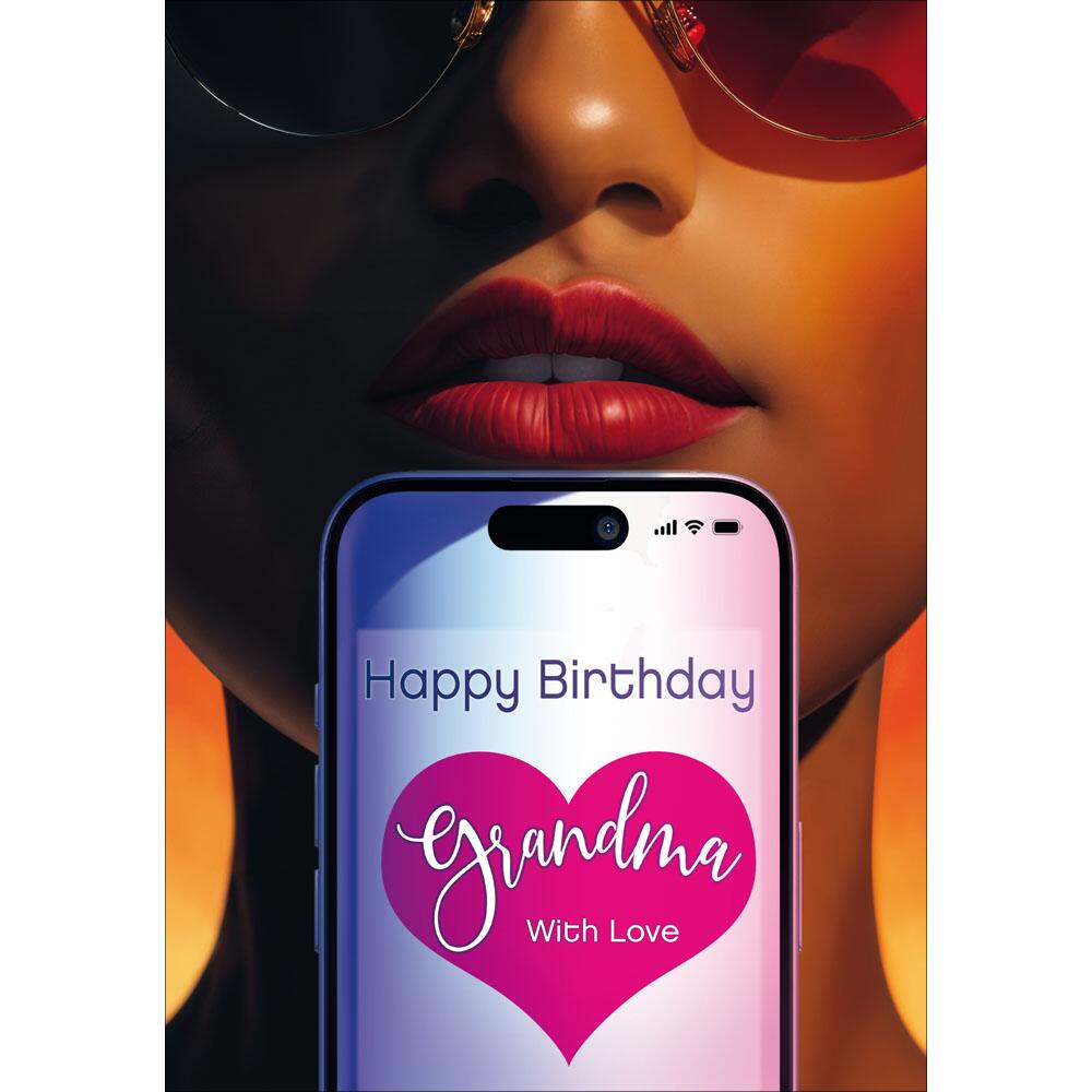 birthday greeting card featuring contemporary,francesca illustration for a grandma from the studio fun range