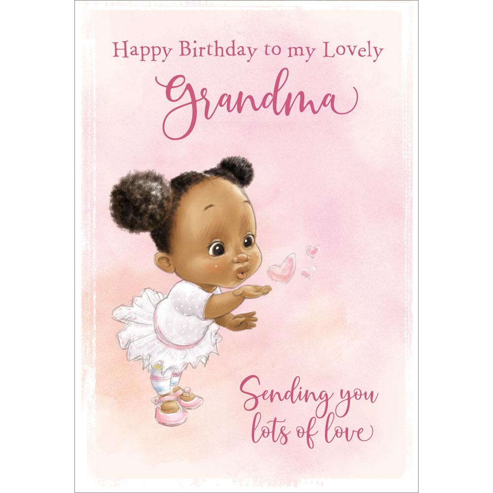 birthday greeting card featuring cute/lite,francesca illustration for a grandma from the studio fun range