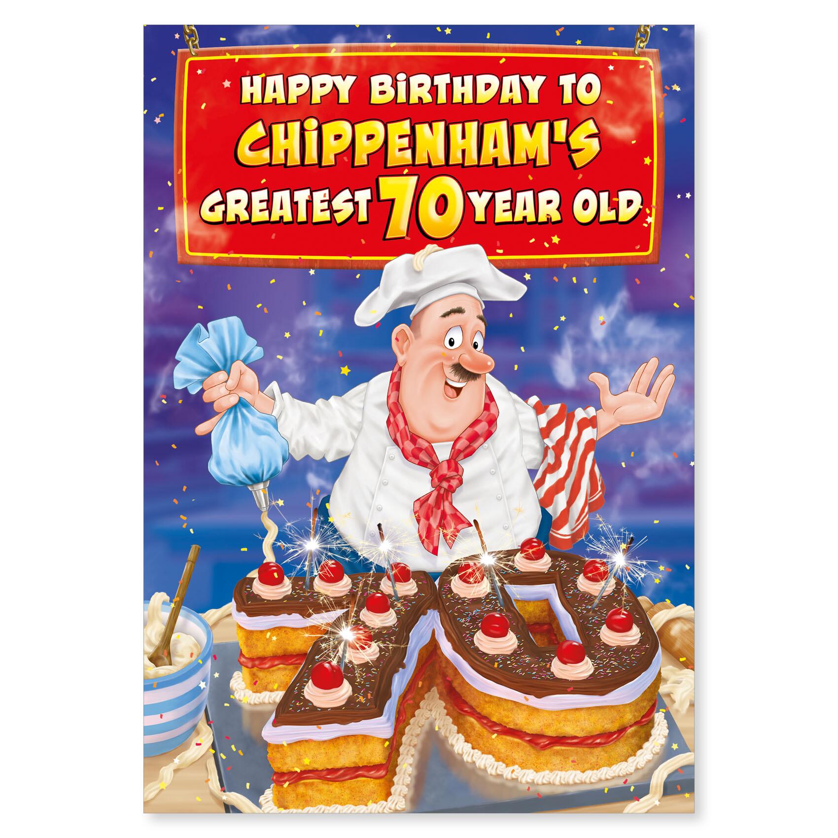 birthday > male birthday greeting card featuring humour illustration for a open from the up your street range