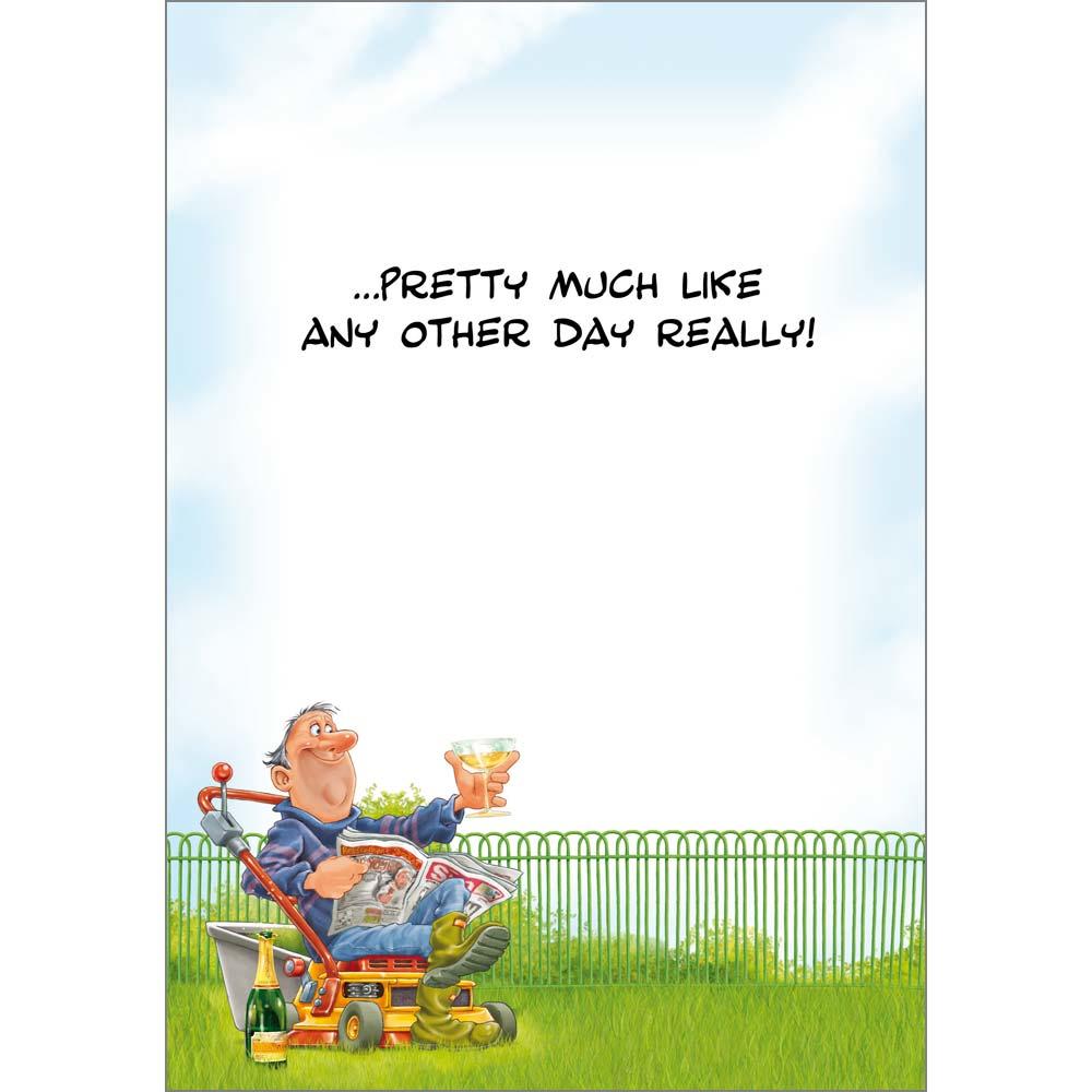 inside full colour cartoon illustration of father's day from card for a non specific