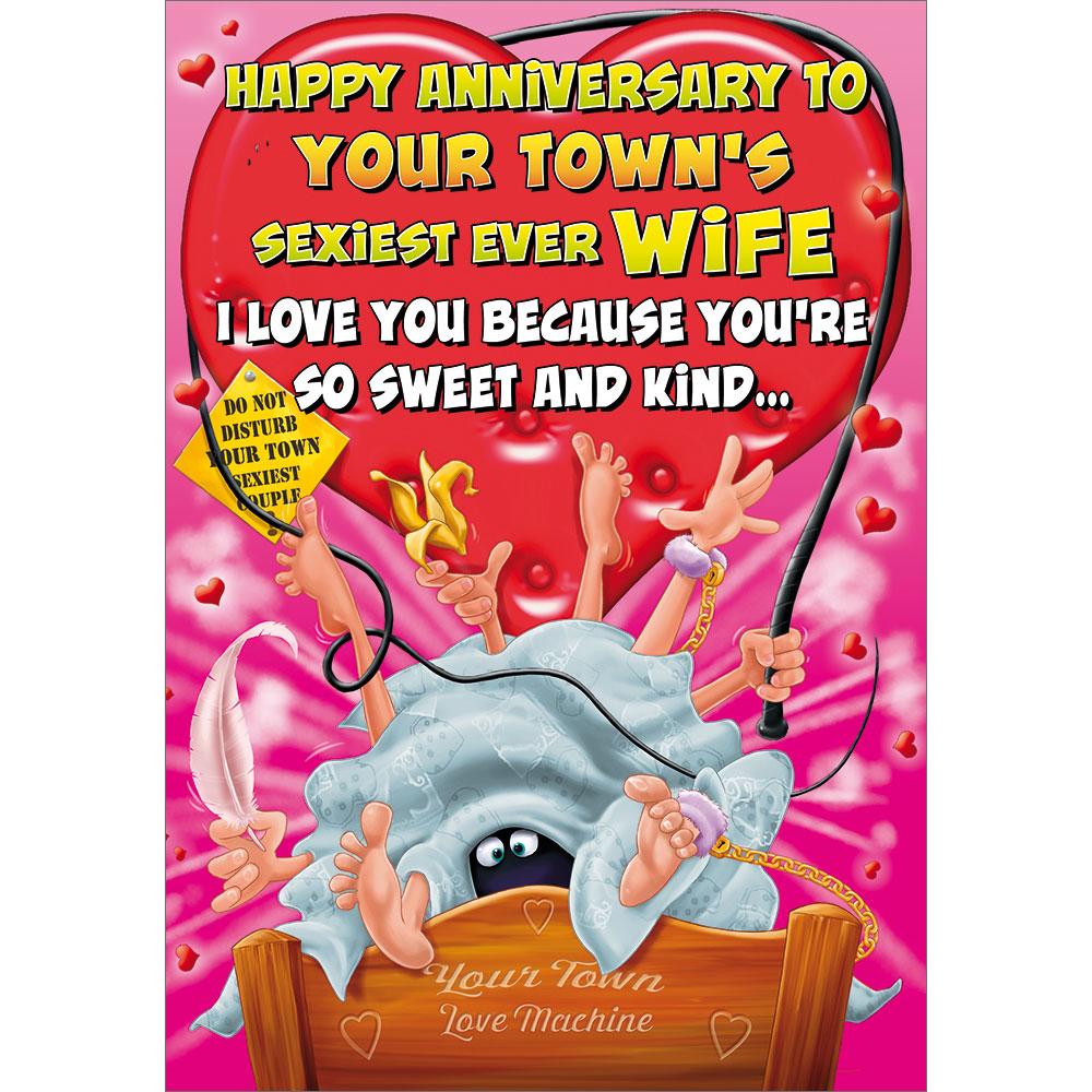 A664-AA Wild and Sexy : Anniversary card for a Wife.