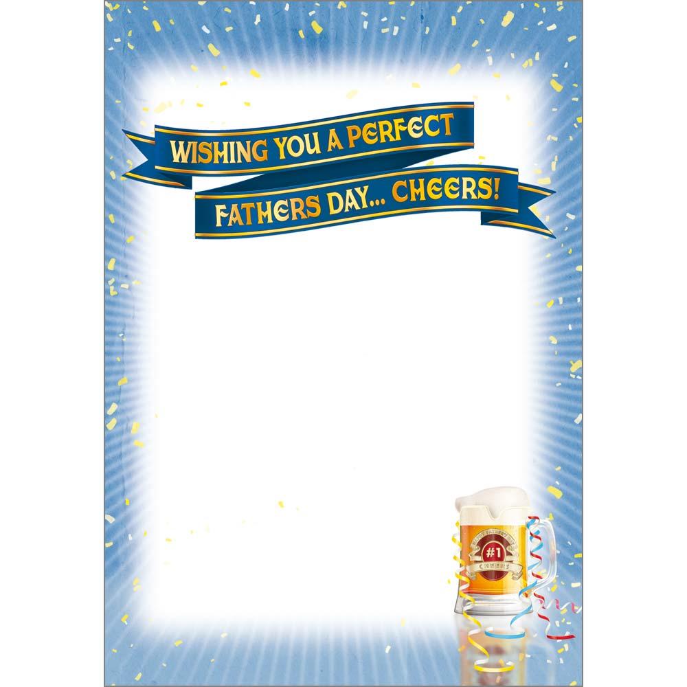 inside full colour cartoon illustration of father's day card for a partner