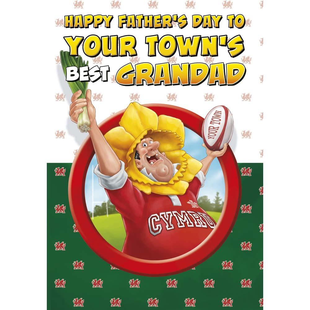 funny father's day card for a grandad with a colourful cartoon illustration
