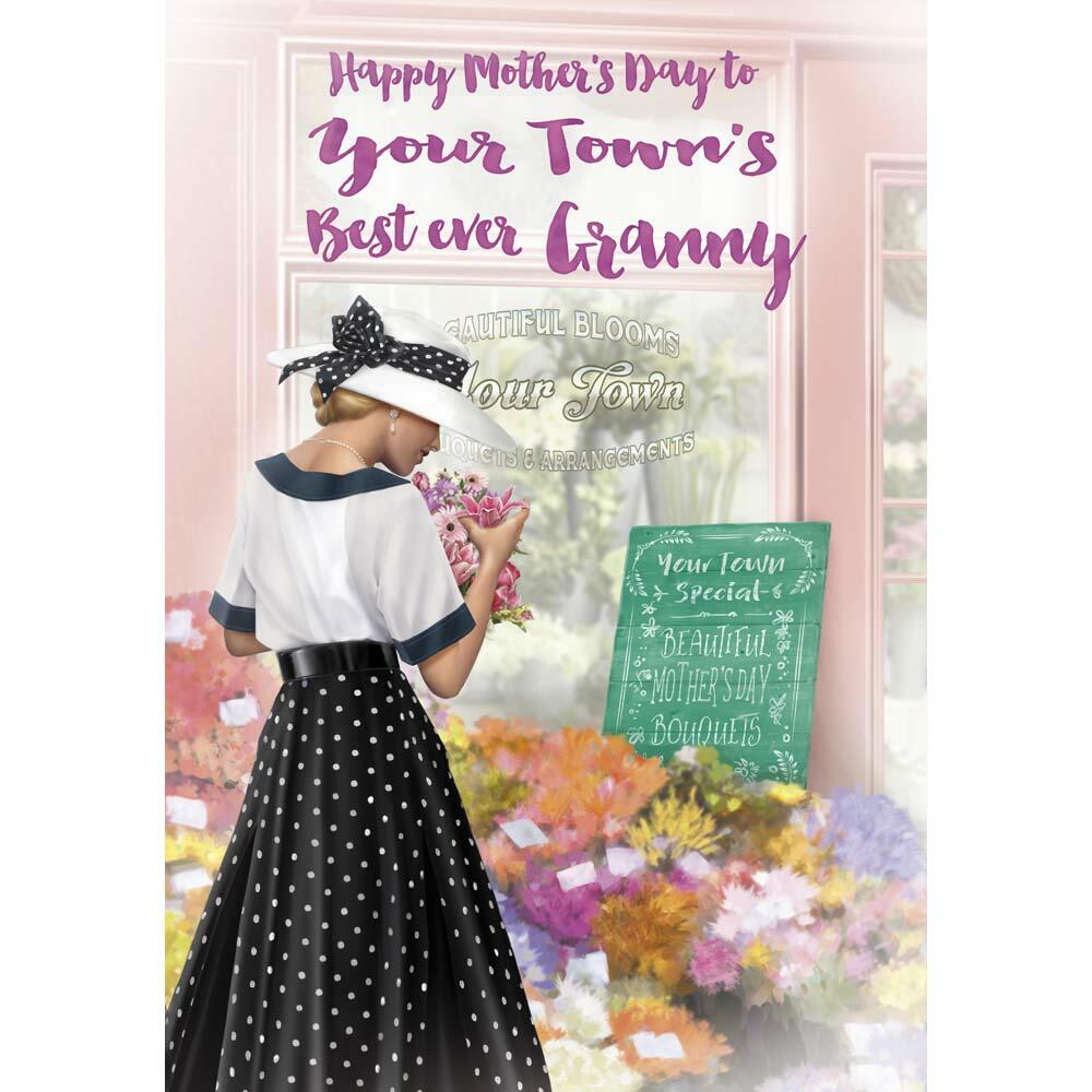 mother's day greeting card featuring classic illustration for a granny from the up your street range