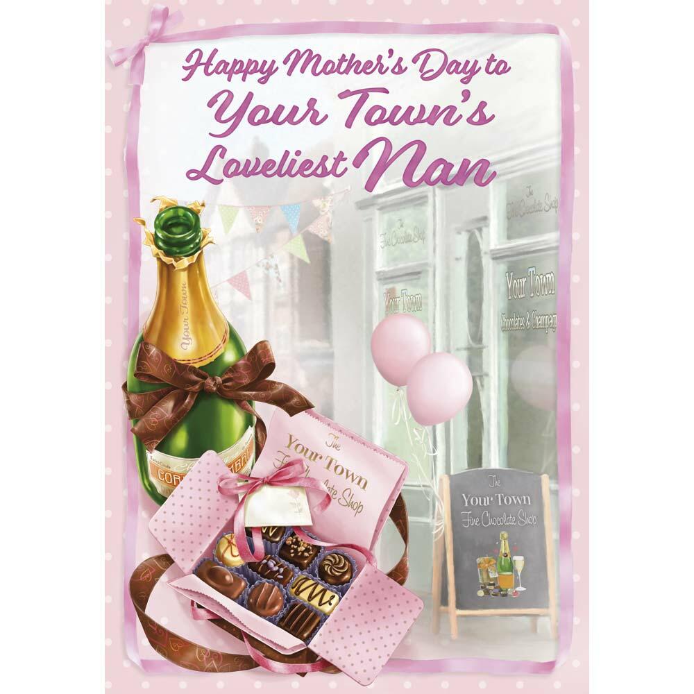mother's day greeting card featuring classic illustration for a nan from the up your street range
