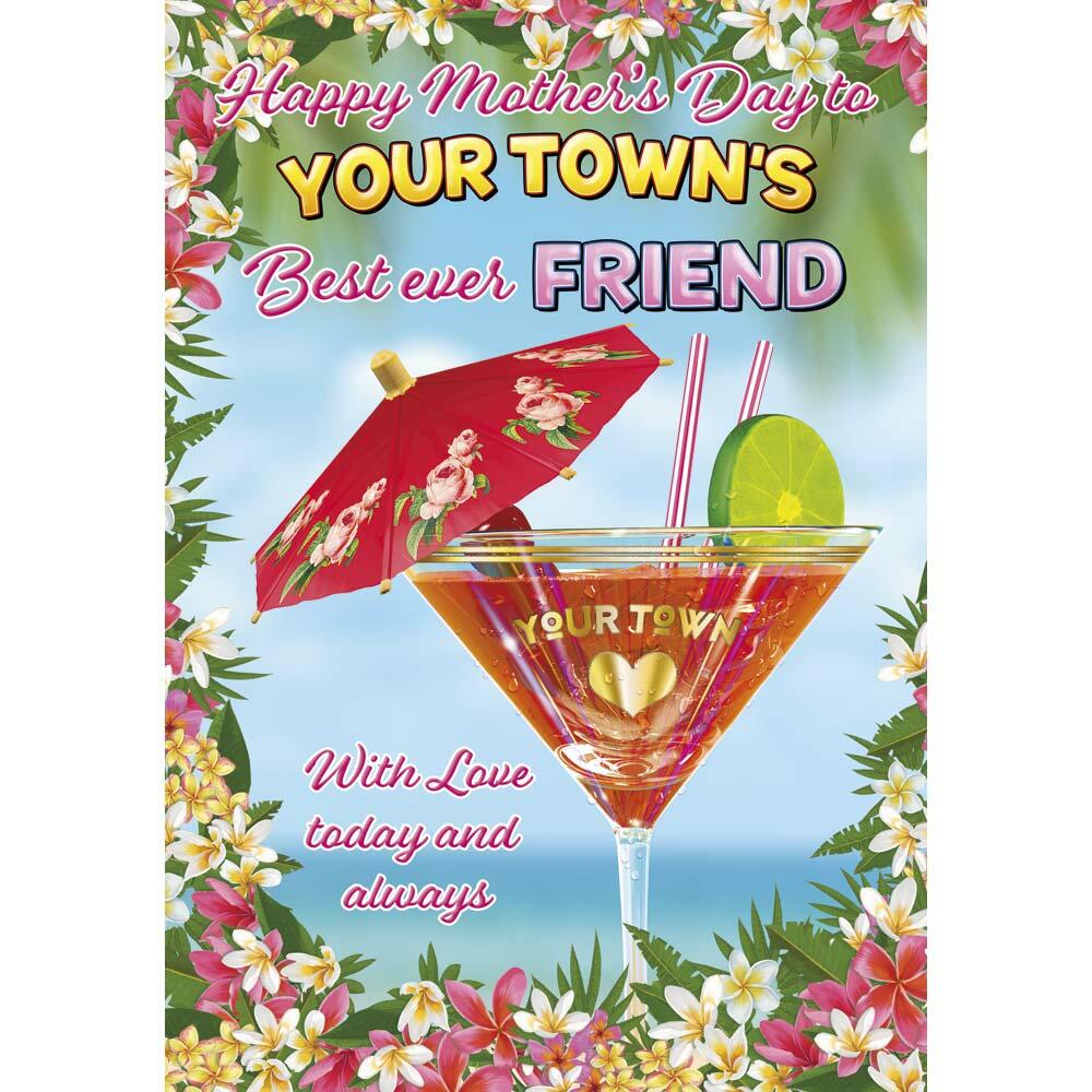 mother's day greeting card featuring humour illustration for a friend from the up your street range