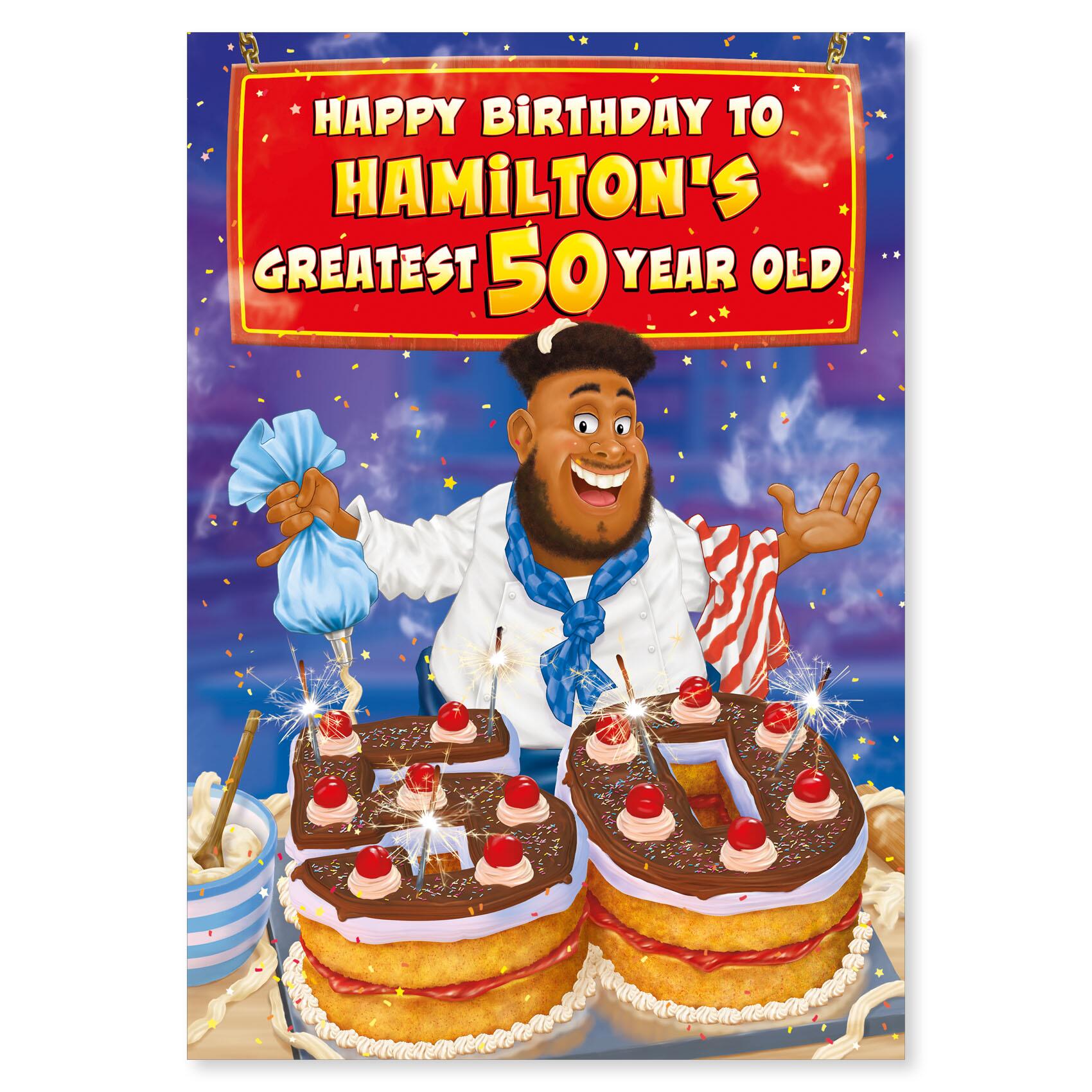 birthday > male birthday greeting card featuring humour illustration for a open from the up your street range