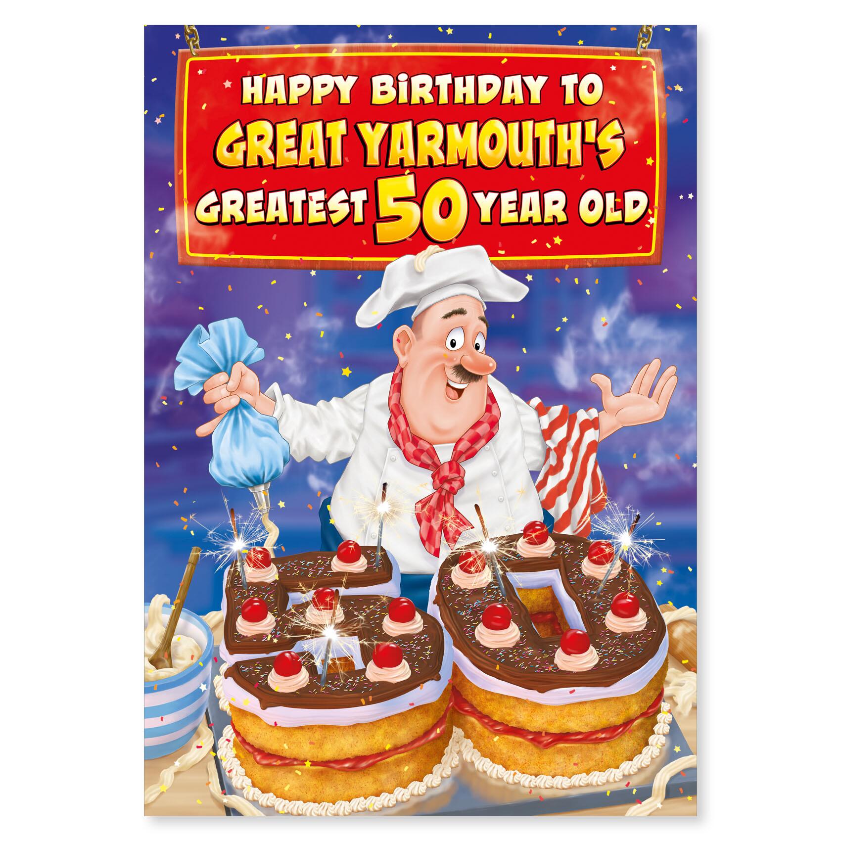 birthday > male birthday greeting card featuring humour illustration for a open from the up your street range