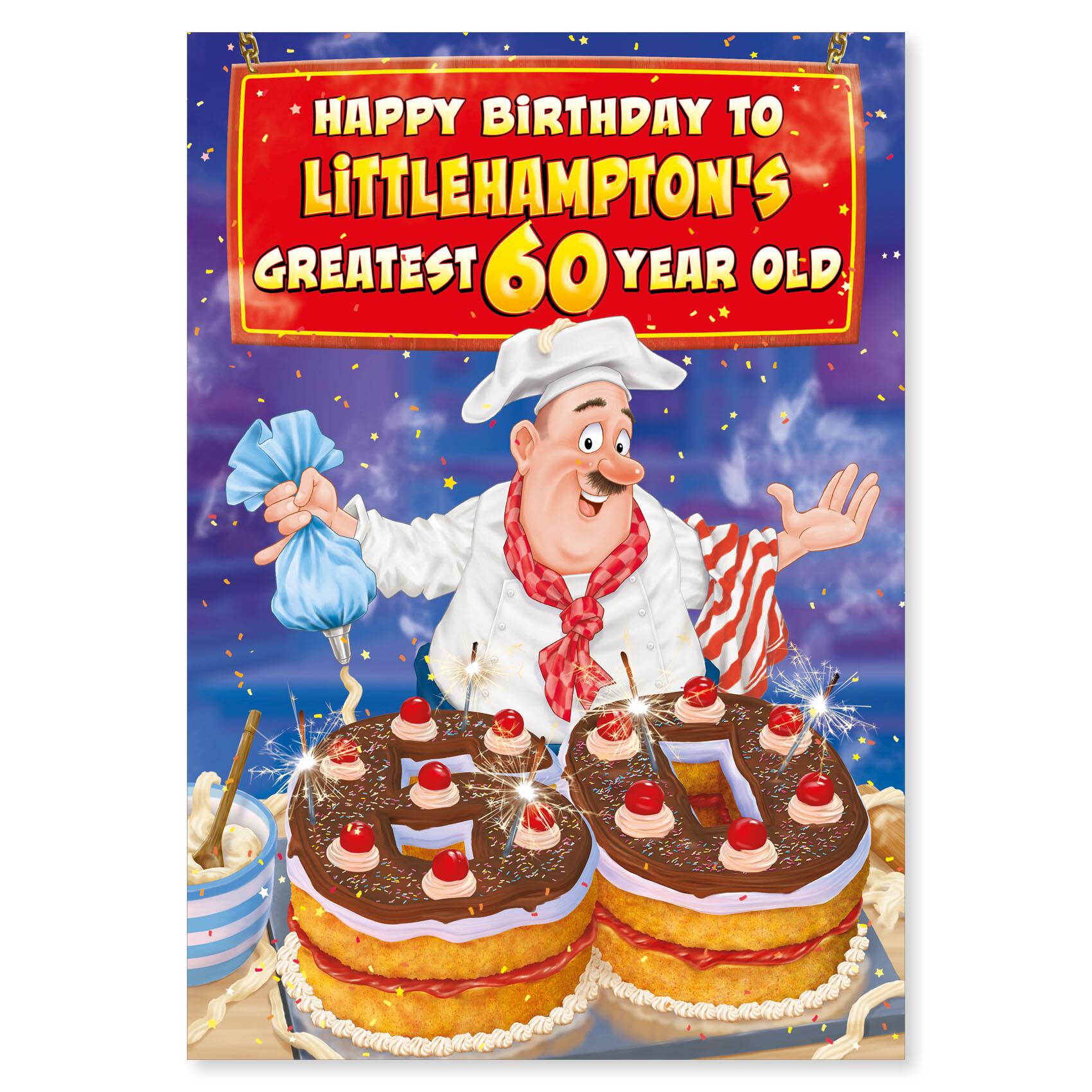 birthday > male birthday greeting card featuring humour illustration for a open from the up your street range