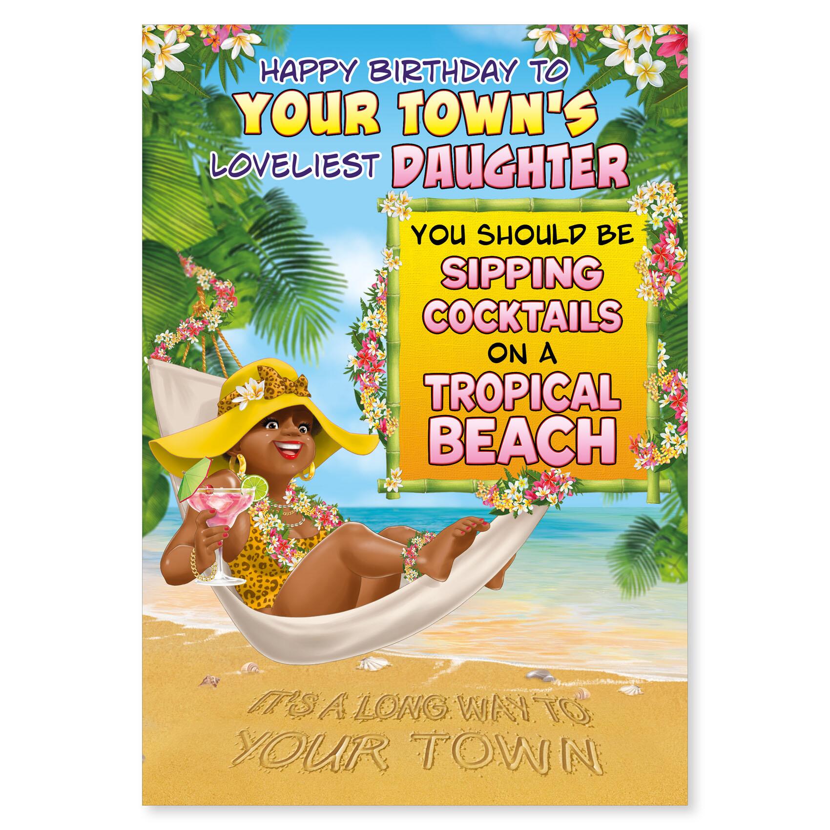 birthday > female birthday greeting card featuring humour illustration for a daughter from the up your street range