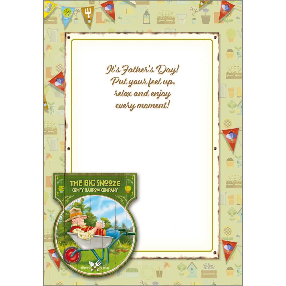 inside full colour cartoon illustration of father's day card for a bampi