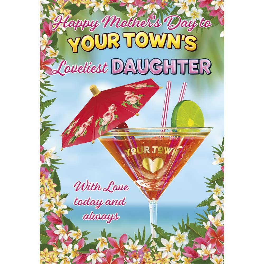 mother's day greeting card featuring humour illustration for a daughter from the up your street range