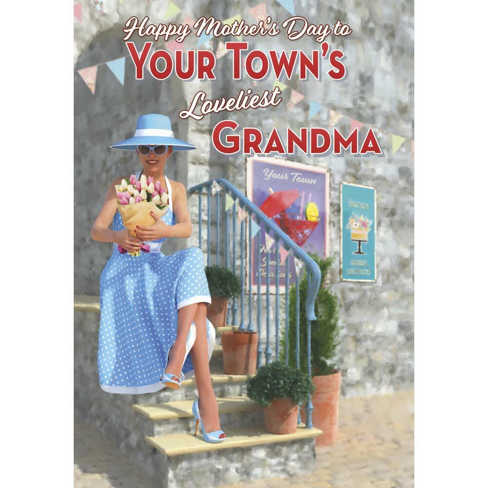 mother's day greeting card featuring classic illustration for a grandma from the up your street range