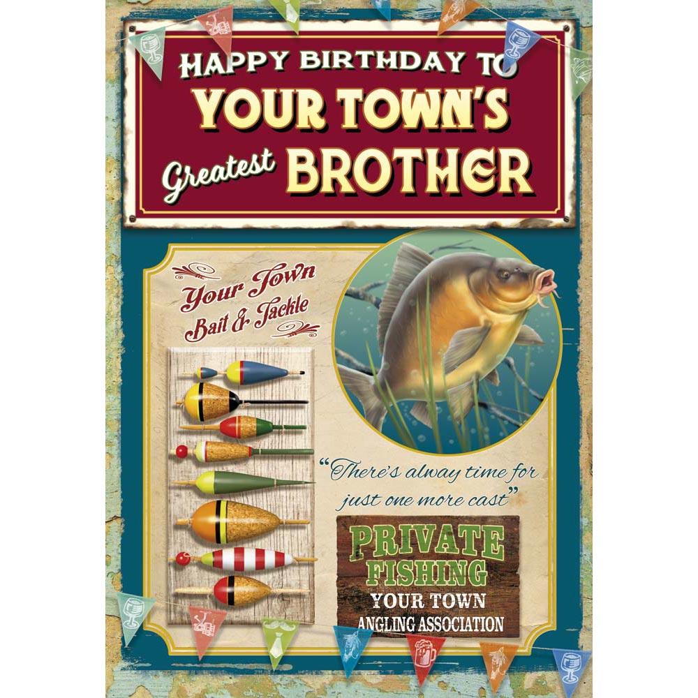 whimsical birthday card for a brother with a colourful whimsical illustration