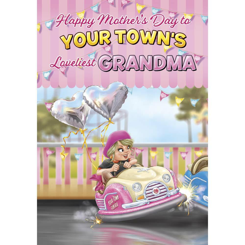 mother's day greeting card featuring humour illustration for a grandma from the up your street range