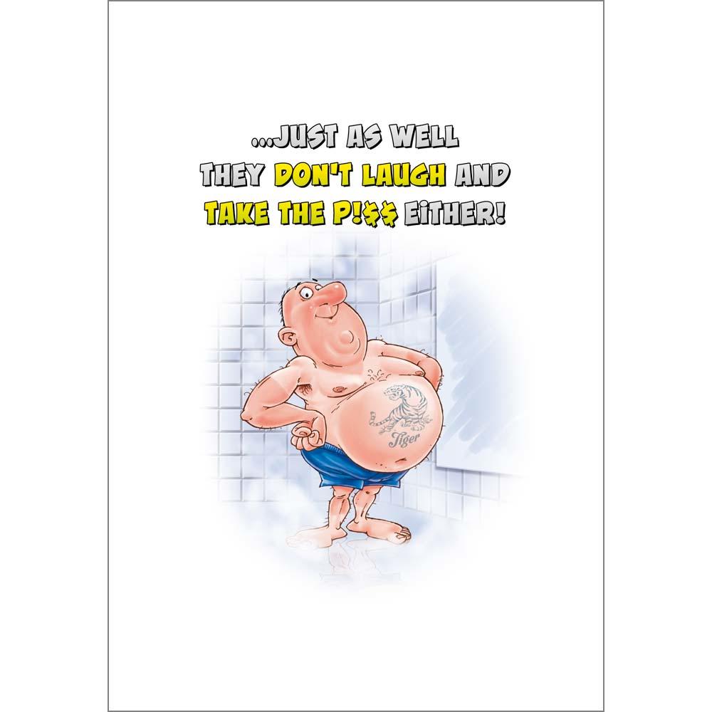 inside full colour cartoon illustration of father's day card for a tadcu