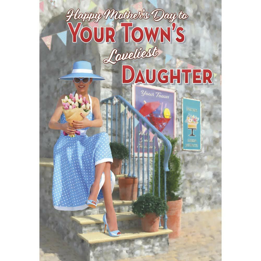 mother's day greeting card featuring classic illustration for a daughter from the up your street range