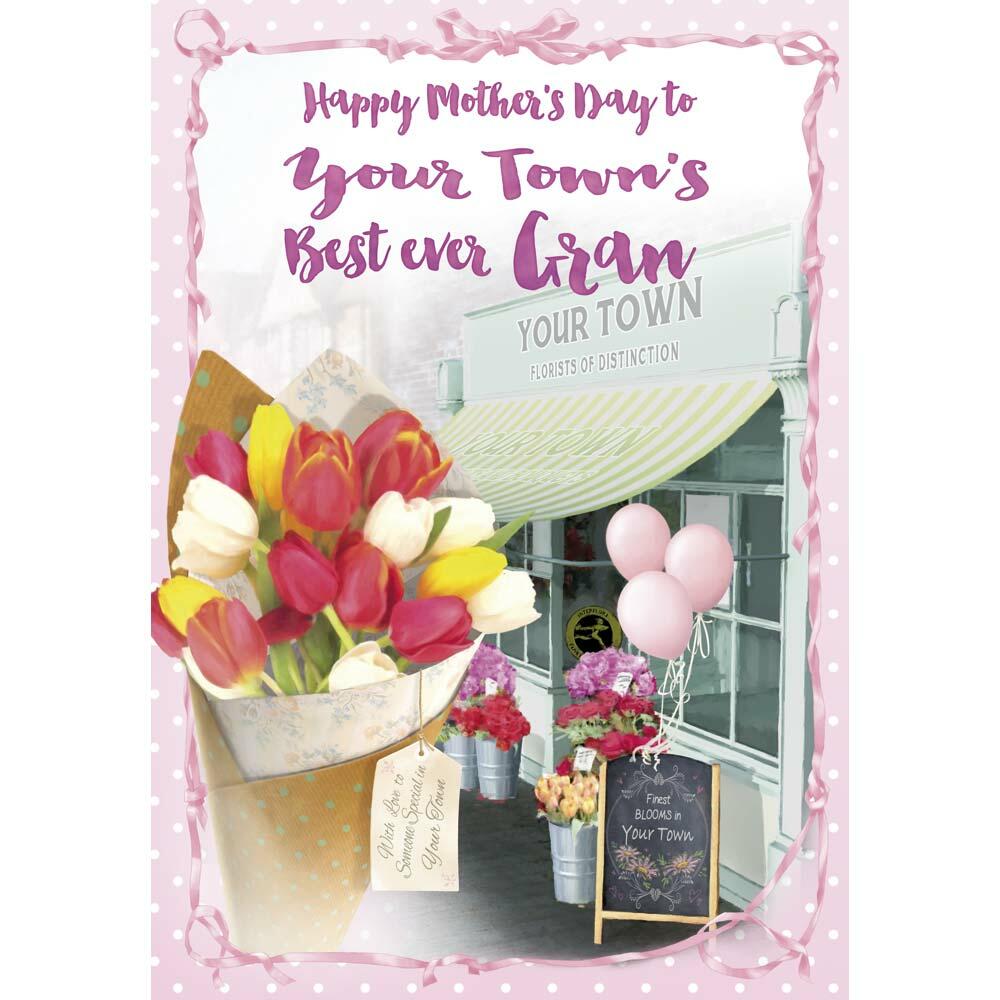 mother's day greeting card featuring classic illustration for a gran from the up your street range