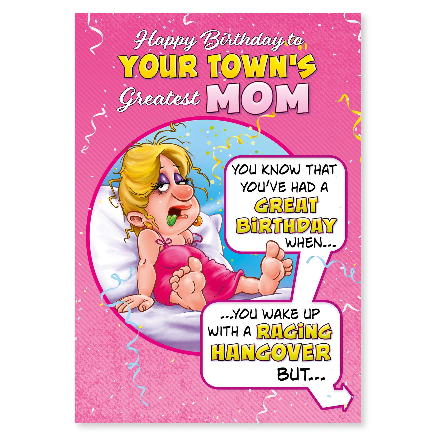 birthday > female birthday greeting card featuring humour illustration for a mom from the up your street range