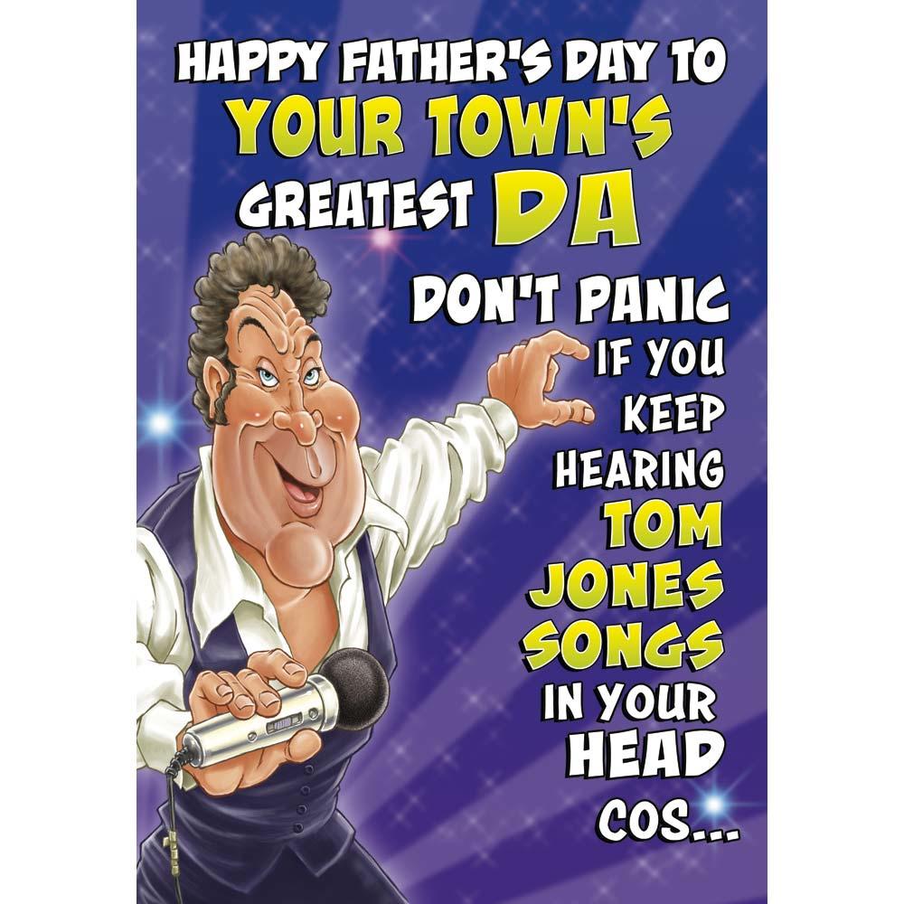 great father's day card for a da with a colourful great illustration