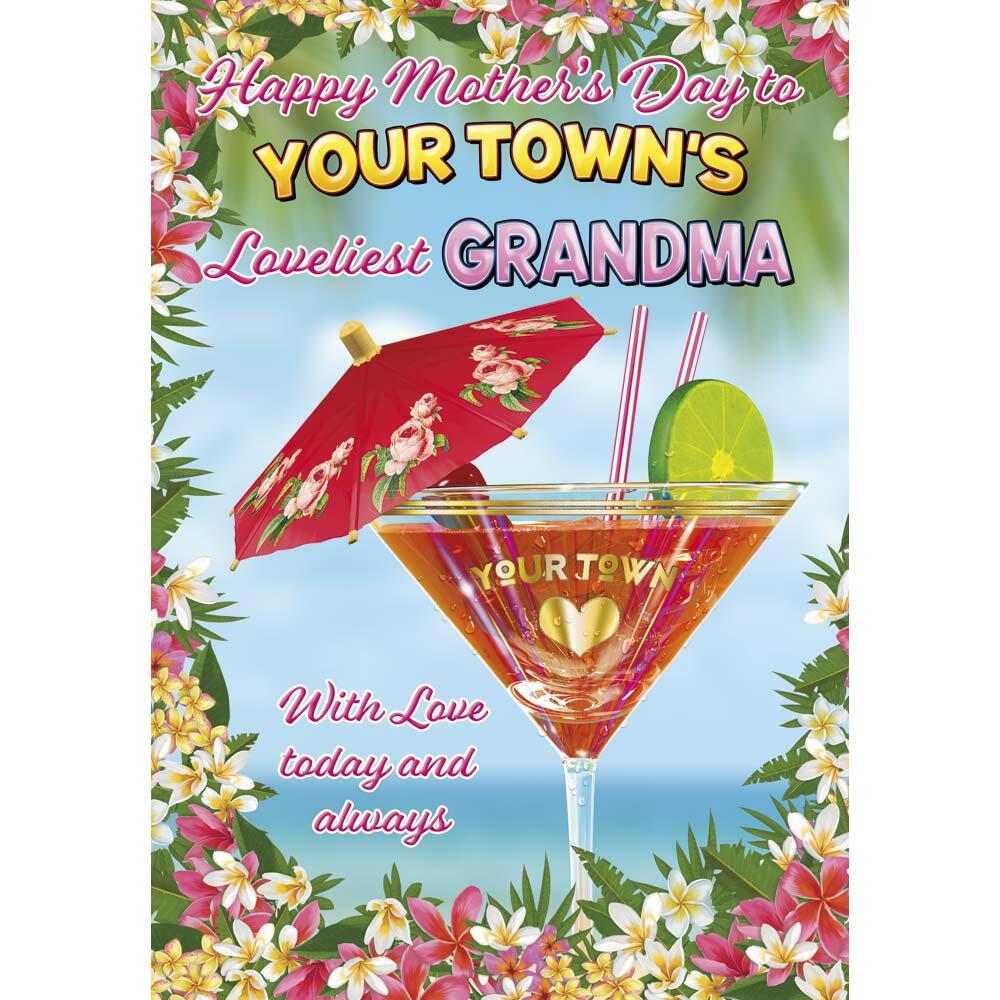 mother's day greeting card featuring humour illustration for a grandma from the up your street range
