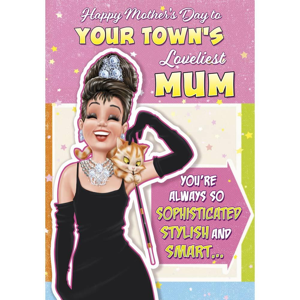 mother's day greeting card featuring humour illustration for a mum from the up your street range